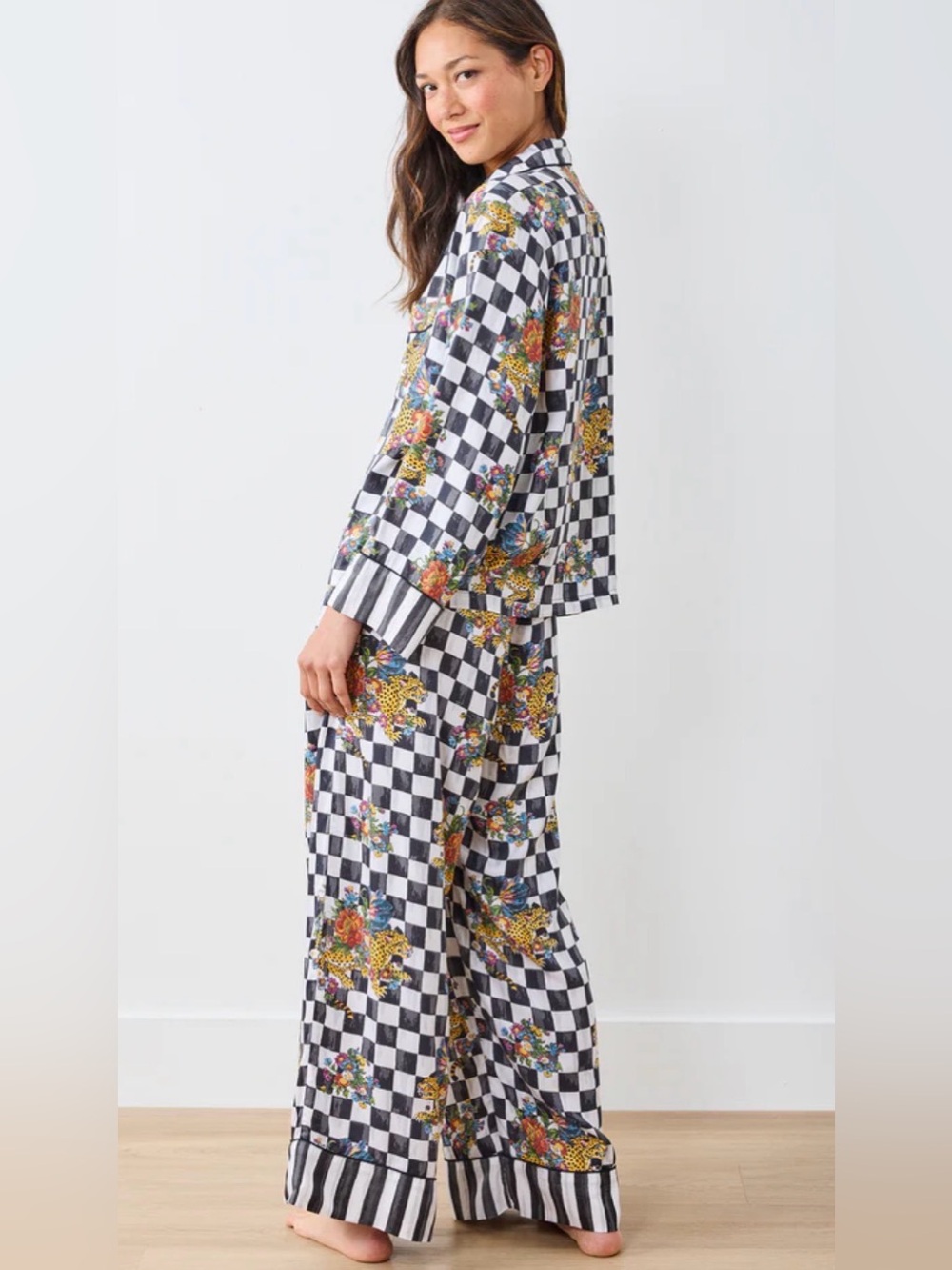 MacKenzie-Childs x Print Fresh Eco Satin SoHo Set in Bagheera print - Picture 3 of 14